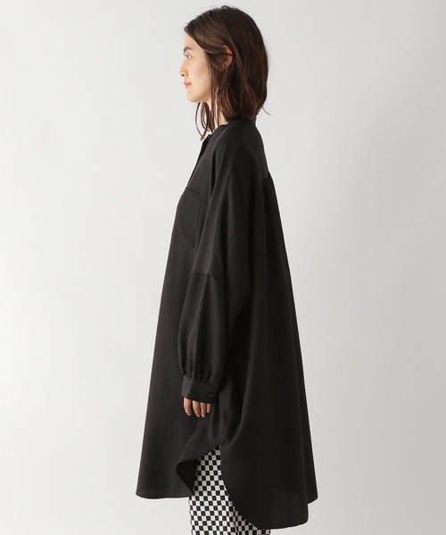 LEPSIM（レプシィム）の「ポンチョシャツチュニック長袖　123415（シャツ/ブラウス・レディース・ブラック/キナリ/カーキ/オレンジ・FREE）」の7枚目の写真