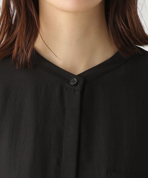 LEPSIM（レプシィム）の「ポンチョシャツチュニック長袖　123415（シャツ/ブラウス・レディース・ブラック/キナリ/カーキ/オレンジ・FREE）」の12枚目の写真