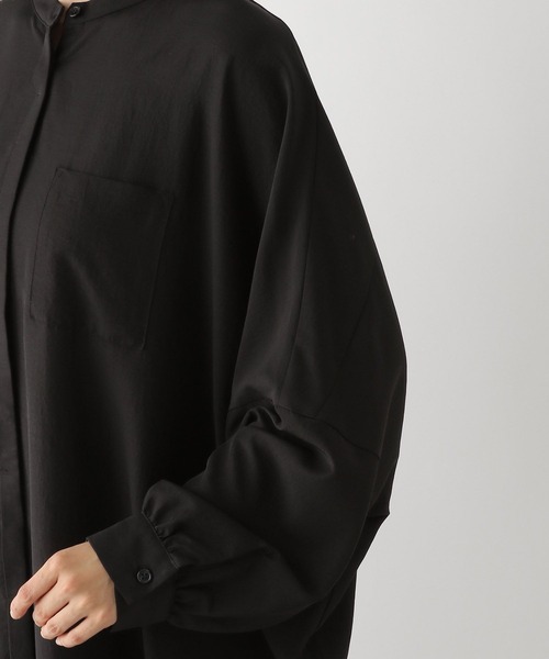 LEPSIM（レプシィム）の「ポンチョシャツチュニック長袖　123415（シャツ/ブラウス・レディース・ブラック/キナリ/カーキ/オレンジ・FREE）」の17枚目の写真