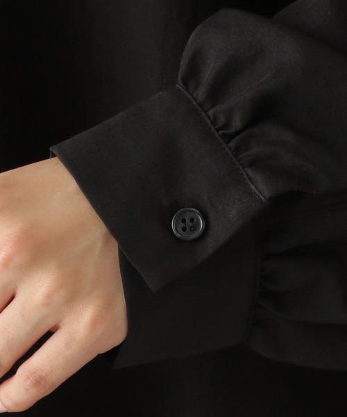 LEPSIM（レプシィム）の「ポンチョシャツチュニック長袖　123415（シャツ/ブラウス・レディース・ブラック/キナリ/カーキ/オレンジ・FREE）」の15枚目の写真