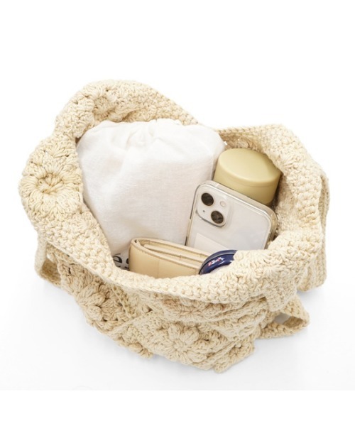 flower（フラワー）の「フラワフルクロシェバッグ（ショルダーバッグ・レディース・アイボリー・FREE）」の8枚目の写真