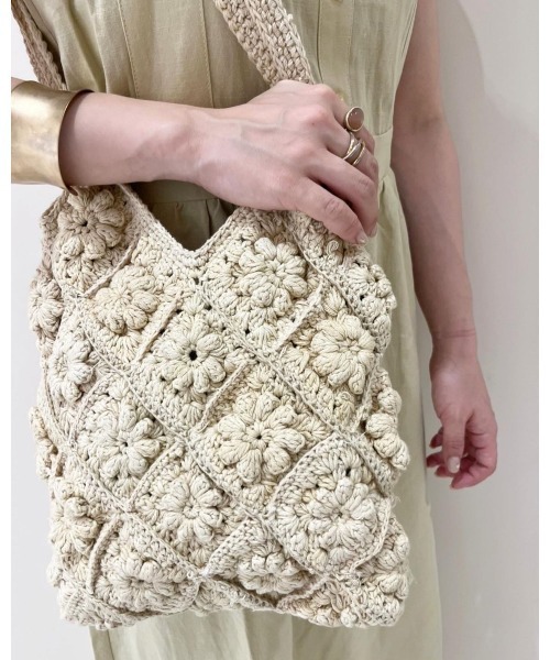 flower（フラワー）の「フラワフルクロシェバッグ（ショルダーバッグ・レディース・アイボリー・FREE）」の20枚目の写真