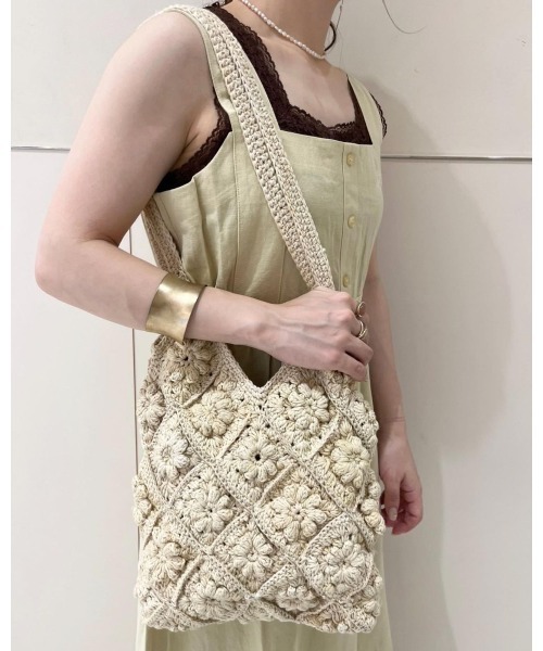 flower（フラワー）の「フラワフルクロシェバッグ（ショルダーバッグ・レディース・アイボリー・FREE）」の19枚目の写真