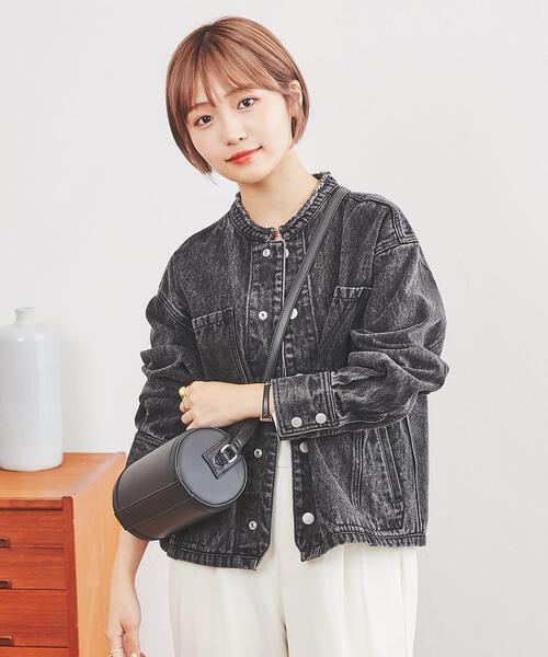 coen（コーエン）の「デニムファインジャケット（デニムジャケット・レディース・ブラック/コバルトブルー/ネイビー・L/M）」の22枚目の写真