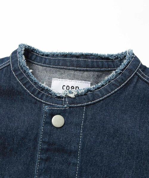 coen（コーエン）の「デニムファインジャケット（デニムジャケット・レディース・ブラック/コバルトブルー/ネイビー・L/M）」の9枚目の写真