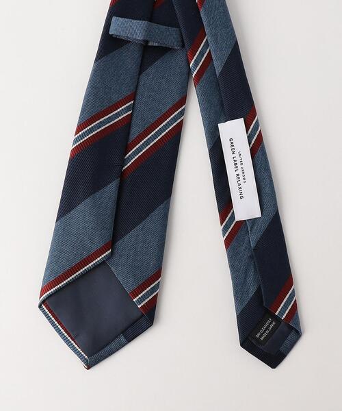 green label relaxing(グリーンレーベルリラクシング)の「GLR ヴィンテージ レップ 8.0cm ストライプ1 ネクタイ(ネクタイ・メンズ・ベージュ/ネイビー/オレンジ/ワインレッド・FREE)」の7枚目の写真