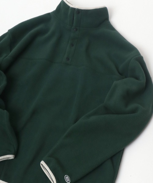 DISCUS（ディスカス）の「DISCUS/ディスカス オーバーサイズ スナップ釦 ハーフジップ フリーススウェット レディース メンズ トレーナー（スウェット・レディース・ブラック/パープル/サックスブルー/グリーン/アイボリー/オートミール/ベージュ系その他2/グリーン系その他2/ベージュ系その他/グリーン系その他・M/L/XL）」の7枚目の写真