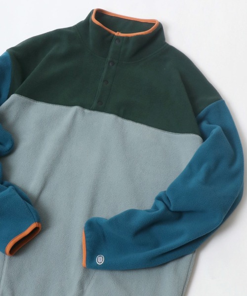 DISCUS（ディスカス）の「DISCUS/ディスカス オーバーサイズ スナップ釦 ハーフジップ フリーススウェット レディース メンズ トレーナー（スウェット・レディース・ブラック/パープル/サックスブルー/グリーン/アイボリー/オートミール/ベージュ系その他2/グリーン系その他2/ベージュ系その他/グリーン系その他・M/L/XL）」の8枚目の写真