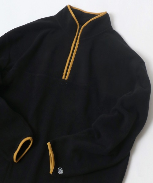 DISCUS（ディスカス）の「DISCUS/ディスカス オーバーサイズ スナップ釦 ハーフジップ フリーススウェット レディース メンズ トレーナー（スウェット・レディース・ブラック/パープル/サックスブルー/グリーン/アイボリー/オートミール/ベージュ系その他2/グリーン系その他2/ベージュ系その他/グリーン系その他・M/L/XL）」の3枚目の写真