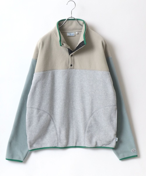 DISCUS（ディスカス）の「DISCUS/ディスカス オーバーサイズ スナップ釦 ハーフジップ フリーススウェット レディース メンズ トレーナー（スウェット・レディース・ブラック/パープル/サックスブルー/グリーン/アイボリー/オートミール/ベージュ系その他2/グリーン系その他2/ベージュ系その他/グリーン系その他・M/L/XL）」の19枚目の写真