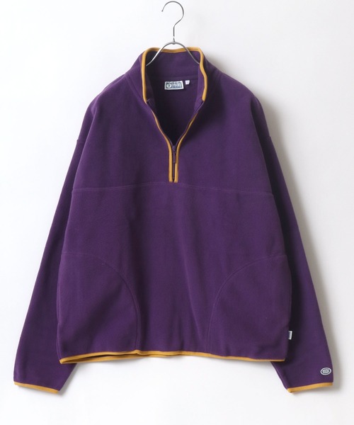 DISCUS（ディスカス）の「DISCUS/ディスカス オーバーサイズ スナップ釦 ハーフジップ フリーススウェット レディース メンズ トレーナー（スウェット・レディース・ブラック/パープル/サックスブルー/グリーン/アイボリー/オートミール/ベージュ系その他2/グリーン系その他2/ベージュ系その他/グリーン系その他・M/L/XL）」の18枚目の写真