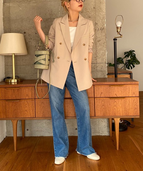 CAPRICIEUX LE'MAGE（カプリシューレマージュ）の「テーラードジャケット（テーラードジャケット・レディース・ピンク/グリーン系その他/ライトベージュ・FREE）」の9枚目の写真