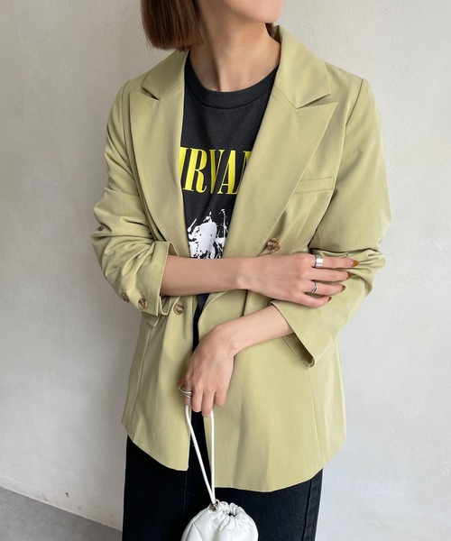 CAPRICIEUX LE'MAGE（カプリシューレマージュ）の「テーラードジャケット（テーラードジャケット・レディース・ピンク/グリーン系その他/ライトベージュ・FREE）」の22枚目の写真