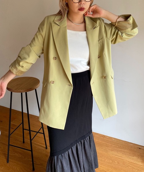 CAPRICIEUX LE'MAGE（カプリシューレマージュ）の「テーラードジャケット（テーラードジャケット・レディース・ピンク/グリーン系その他/ライトベージュ・FREE）」の13枚目の写真