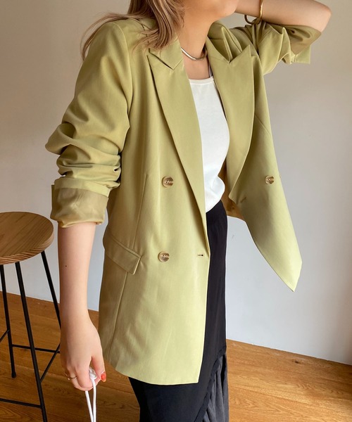 CAPRICIEUX LE'MAGE（カプリシューレマージュ）の「テーラードジャケット（テーラードジャケット・レディース・ピンク/グリーン系その他/ライトベージュ・FREE）」の15枚目の写真