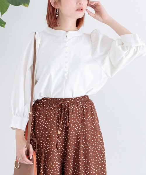 Paradise Picnic（パラダイスピクニック）の「ボリュームスリーブプルオーバー（Tシャツ/カットソー・レディース・ホワイト/ブラック/カーキ・FREE）」の2枚目の写真