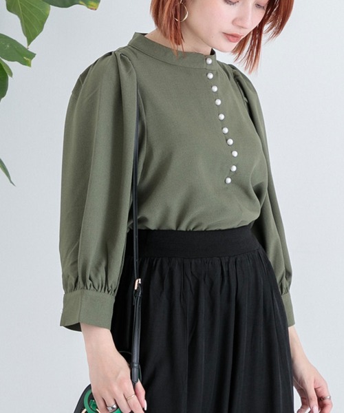 Paradise Picnic（パラダイスピクニック）の「ボリュームスリーブプルオーバー（Tシャツ/カットソー・レディース・ホワイト/ブラック/カーキ・FREE）」の3枚目の写真