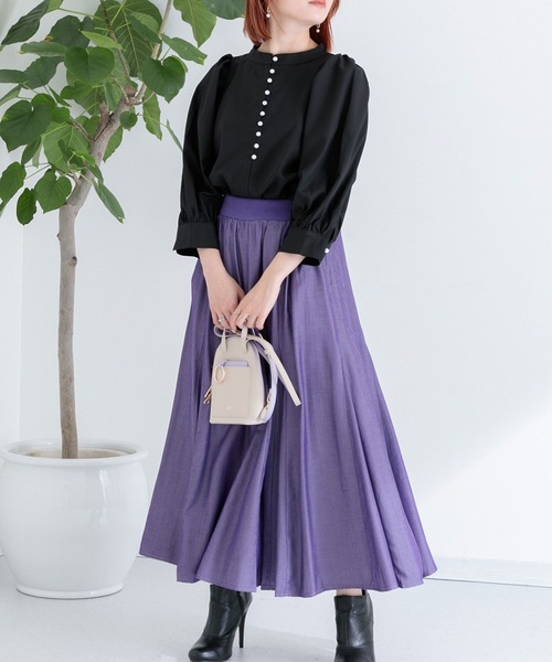 Paradise Picnic（パラダイスピクニック）の「ボリュームスリーブプルオーバー（Tシャツ/カットソー・レディース・ホワイト/ブラック/カーキ・FREE）」の4枚目の写真