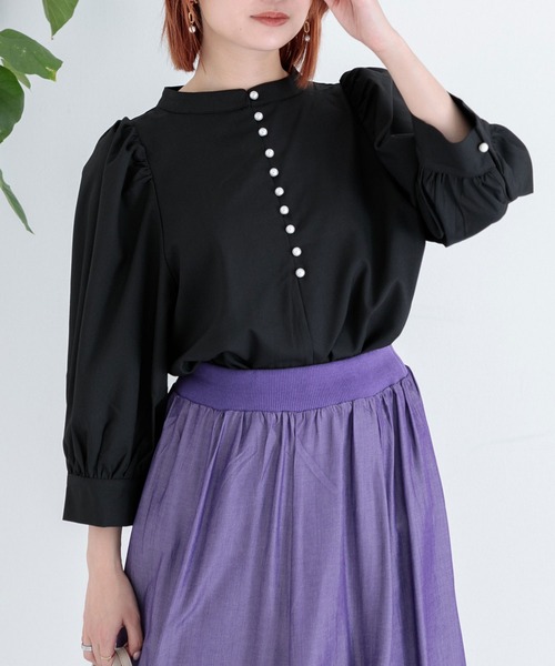 Paradise Picnic（パラダイスピクニック）の「ボリュームスリーブプルオーバー（Tシャツ/カットソー・レディース・ホワイト/ブラック/カーキ・FREE）」の16枚目の写真