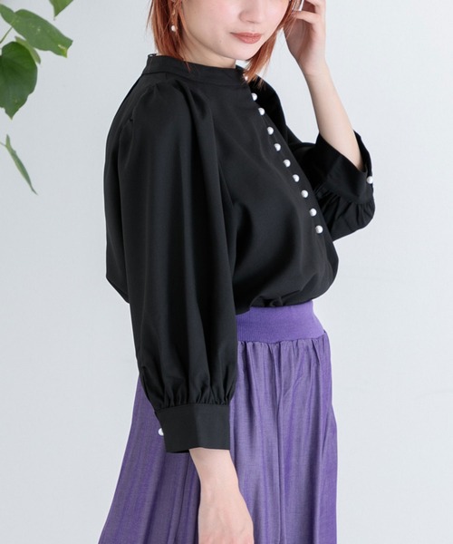 Paradise Picnic（パラダイスピクニック）の「ボリュームスリーブプルオーバー（Tシャツ/カットソー・レディース・ホワイト/ブラック/カーキ・FREE）」の14枚目の写真