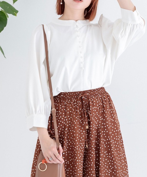 Paradise Picnic（パラダイスピクニック）の「ボリュームスリーブプルオーバー（Tシャツ/カットソー・レディース・ホワイト/ブラック/カーキ・FREE）」の10枚目の写真