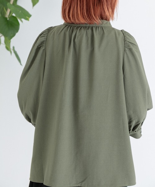 Paradise Picnic（パラダイスピクニック）の「ボリュームスリーブプルオーバー（Tシャツ/カットソー・レディース・ホワイト/ブラック/カーキ・FREE）」の11枚目の写真