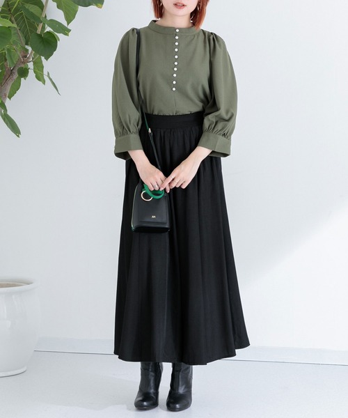 Paradise Picnic（パラダイスピクニック）の「ボリュームスリーブプルオーバー（Tシャツ/カットソー・レディース・ホワイト/ブラック/カーキ・FREE）」の6枚目の写真