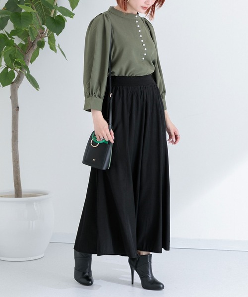 Paradise Picnic（パラダイスピクニック）の「ボリュームスリーブプルオーバー（Tシャツ/カットソー・レディース・ホワイト/ブラック/カーキ・FREE）」の5枚目の写真