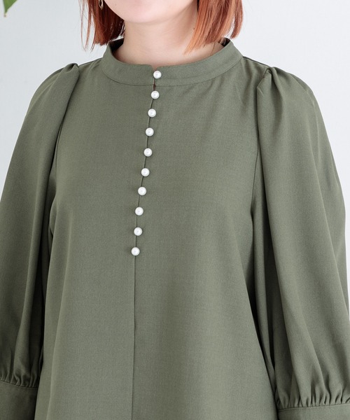 Paradise Picnic（パラダイスピクニック）の「ボリュームスリーブプルオーバー（Tシャツ/カットソー・レディース・ホワイト/ブラック/カーキ・FREE）」の7枚目の写真