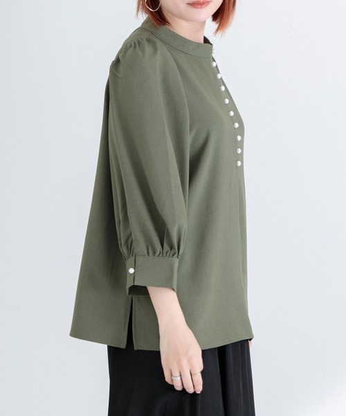 Paradise Picnic（パラダイスピクニック）の「ボリュームスリーブプルオーバー（Tシャツ/カットソー・レディース・ホワイト/ブラック/カーキ・FREE）」の19枚目の写真