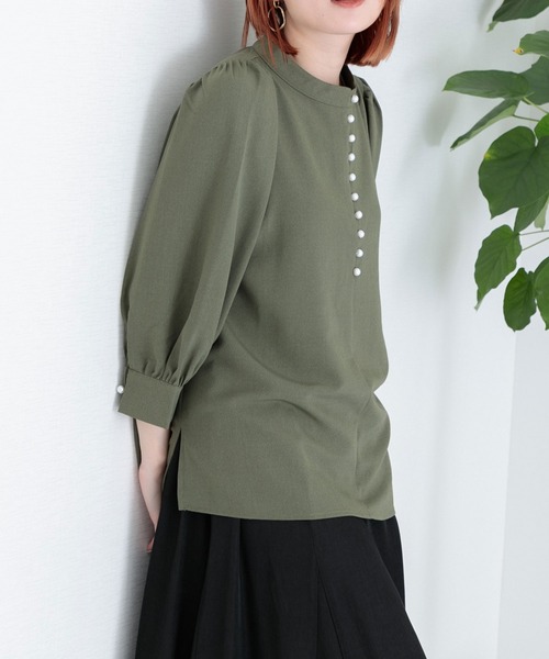 Paradise Picnic（パラダイスピクニック）の「ボリュームスリーブプルオーバー（Tシャツ/カットソー・レディース・ホワイト/ブラック/カーキ・FREE）」の15枚目の写真