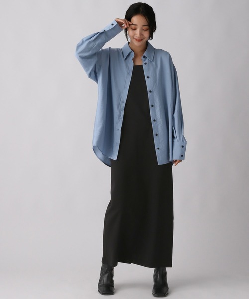 A part by(アパートバイ)の「【セット販売】シャツ*キャミワンピース2Pセット 165351(ワンピース・レディース・ベージュ/グリーン系その他4/ブルー系その他4・FREE)」の3枚目の写真