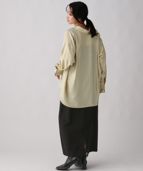 A part by(アパートバイ)の「【セット販売】シャツ*キャミワンピース2Pセット 165351(ワンピース・レディース・ベージュ/グリーン系その他4/ブルー系その他4・FREE)」の4枚目の写真