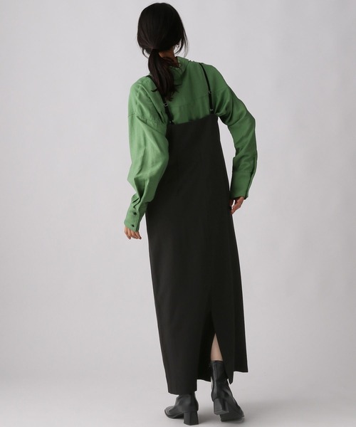 A part by(アパートバイ)の「【セット販売】シャツ*キャミワンピース2Pセット 165351(ワンピース・レディース・ベージュ/グリーン系その他4/ブルー系その他4・FREE)」の6枚目の写真