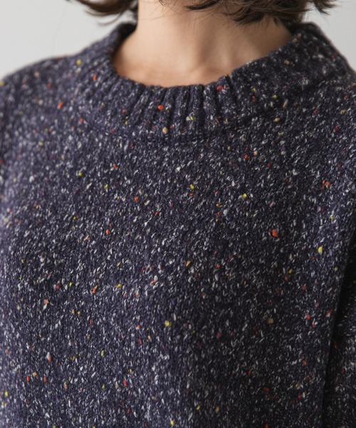 rectangle（レクタングル）の「カラーネップニットプルオーバー（ニット/セーター・レディース・ベージュ/パープル/ネイビー/ピンク・FREE）」の7枚目の写真