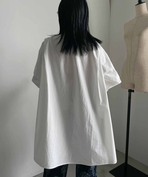 Ameri（アメリ）の「TUCK SLEEVE BACK GATHER TUNIC（シャツ/ブラウス