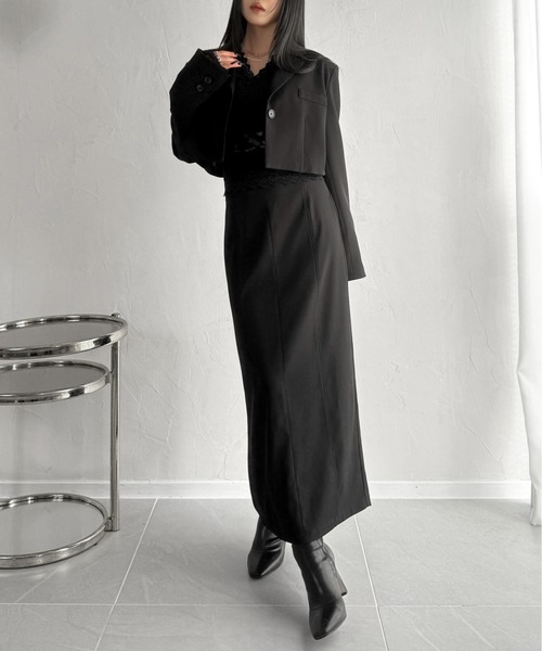 セール】【LVEU.】フレアカフスクロップドジャケット / セットアップ