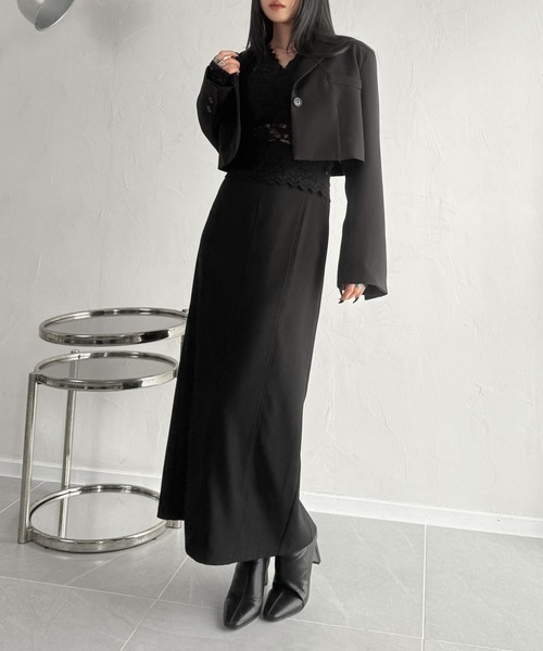 セール】【LVEU.】フレアカフスクロップドジャケット / セットアップ