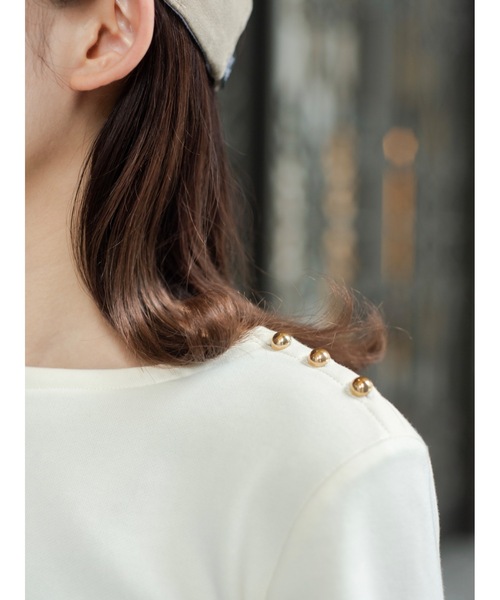 JUMELLE（ジュメロ）の「ショルダーボタンカットソー（Tシャツ/カットソー・レディース・ピンク/ベージュ・FREE）」の13枚目の写真