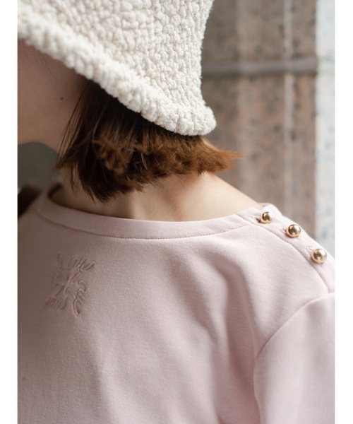 JUMELLE（ジュメロ）の「ショルダーボタンカットソー（Tシャツ/カットソー・レディース・ピンク/ベージュ・FREE）」の9枚目の写真