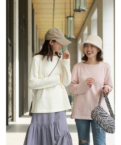 JUMELLE（ジュメロ）の「ショルダーボタンカットソー（Tシャツ/カットソー・レディース・ピンク/ベージュ・FREE）」の14枚目の写真