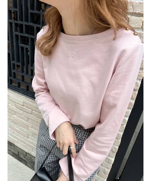 JUMELLE（ジュメロ）の「ショルダーボタンカットソー（Tシャツ/カットソー・レディース・ピンク/ベージュ・FREE）」の20枚目の写真