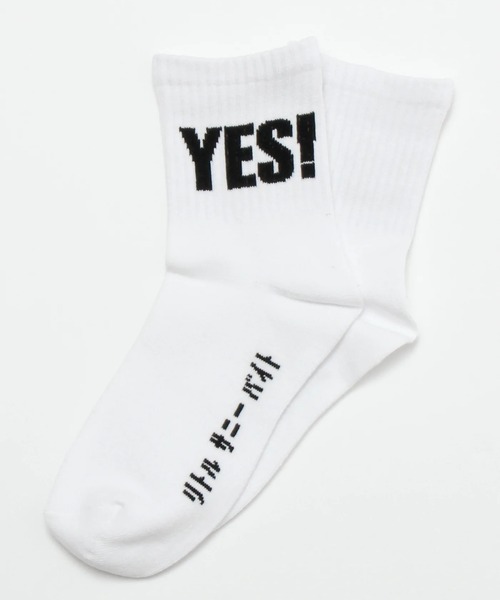 Little sunny bite（リトルサニーバイト）の「LittleSunnyBite/リトルサニーバイト/Yes socks（ソックス/靴下・レディース・ホワイト/ブラック/ブルー・FREE）」の6枚目の写真
