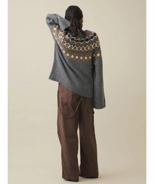 CRAFT STANDARD BOUTIQUE（クラフトスタンダードブティック）の「求心ジャガードニットプルオーバー　＊◆（ニット/セーター・レディース・グレー/ブラック/アイボリー・FREE）」の13枚目の写真