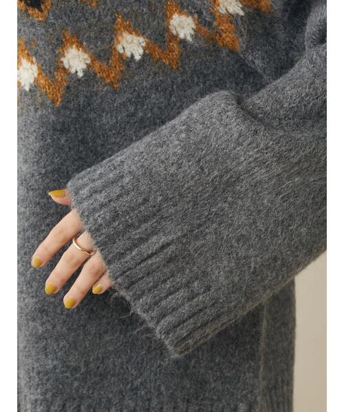 CRAFT STANDARD BOUTIQUE（クラフトスタンダードブティック）の「求心ジャガードニットプルオーバー　＊◆（ニット/セーター・レディース・グレー/ブラック/アイボリー・FREE）」の16枚目の写真