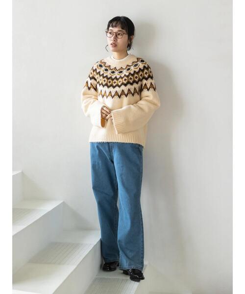 CRAFT STANDARD BOUTIQUE（クラフトスタンダードブティック）の「求心ジャガードニットプルオーバー　＊◆（ニット/セーター・レディース・グレー/ブラック/アイボリー・FREE）」の20枚目の写真