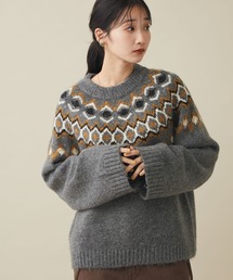 CRAFT STANDARD BOUTIQUE | 求心ジャガードニットプルオーバー　＊◆(ニット/セーター)