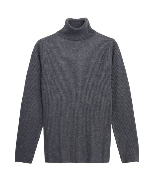 Pierrot（ピエロ）の「リブタートルネックニット（ニット/セーター・レディース・グレー系その他/ベージュ系その他/オフホワイト/ブラック/ライトブルー/ピンク系その他/オレンジ系その他/キャメル/杢グレー/グリーン・M/L）」の5枚目の写真