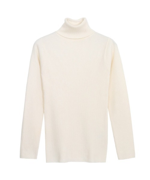 Pierrot（ピエロ）の「リブタートルネックニット（ニット/セーター・レディース・グレー系その他/ベージュ系その他/オフホワイト/ブラック/ライトブルー/ピンク系その他/オレンジ系その他/キャメル/杢グレー/グリーン・M/L）」の2枚目の写真