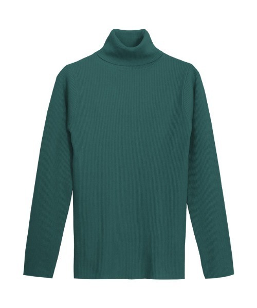 Pierrot（ピエロ）の「リブタートルネックニット（ニット/セーター・レディース・グレー系その他/ベージュ系その他/オフホワイト/ブラック/ライトブルー/ピンク系その他/オレンジ系その他/キャメル/杢グレー/グリーン・M/L）」の7枚目の写真